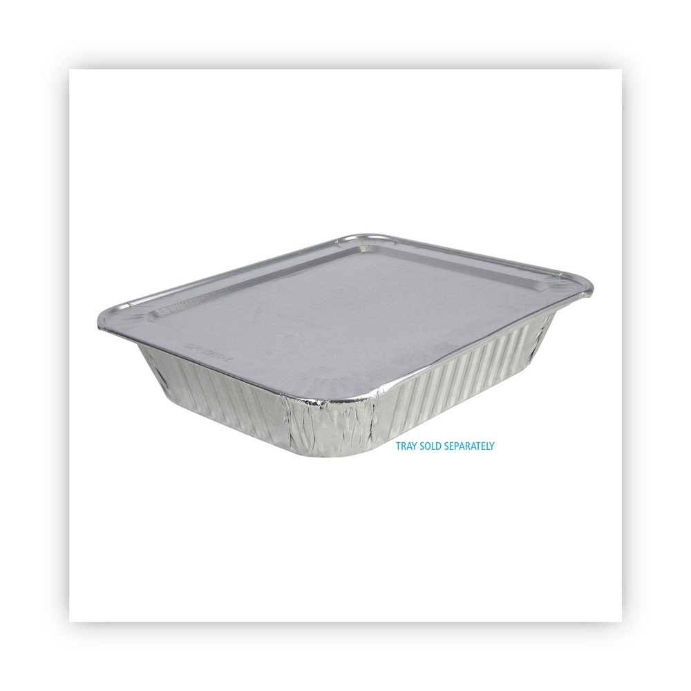 Boardwalk LIDSTEAMHF 10.5 in. x 12.81 in. x 0.63 in. Pan Lids (100/Carton) New