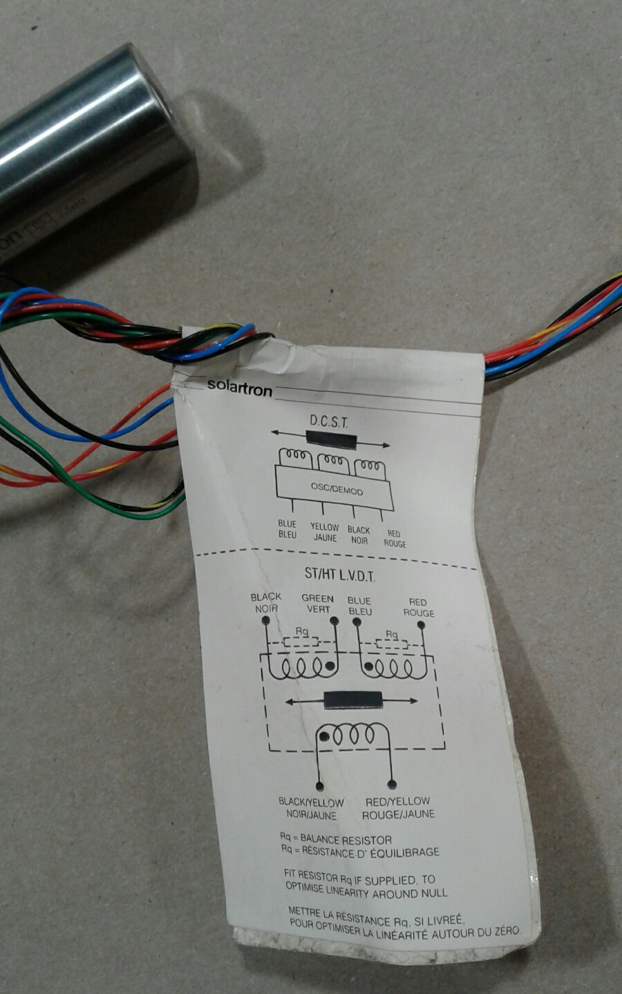 Solartron Transducer BS 5 NOS K0050MST00 #004D12