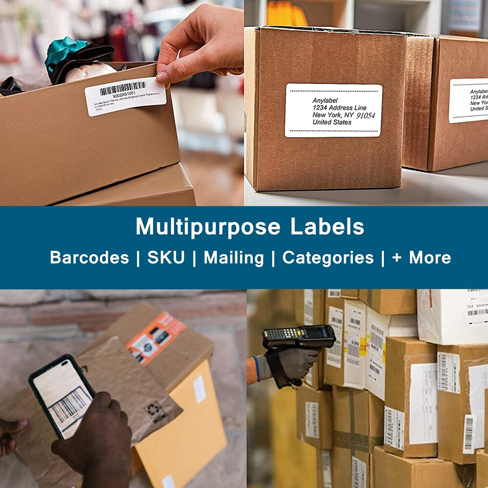 2.25”X1.25″ Direct Thermal Barcode Labels for Zebra Printer 1000 Label Per Roll