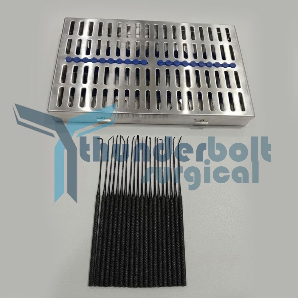 Aesculap Rhoton Micro Dissector Set 20Pcs Black Neurosurgery Instruments