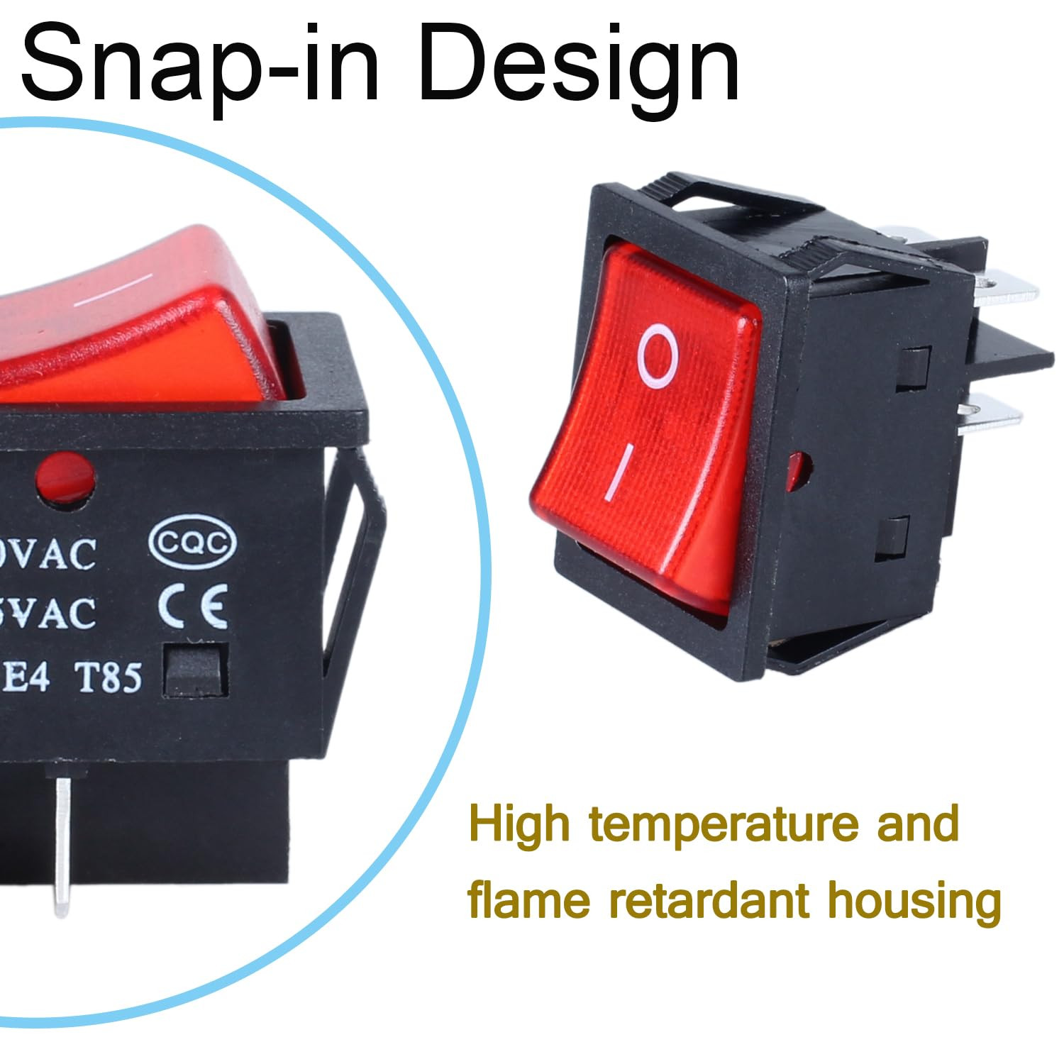 35A Large Current Power Switch 125V/250V AC on off Boat Rocker Toggle Switch