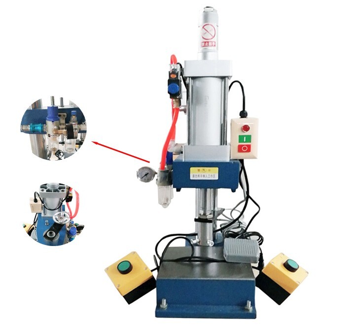 660lb/300kg Pneumatic Punch Press Machine Die Hole Dia 0.79» w/Foot Switch 110V