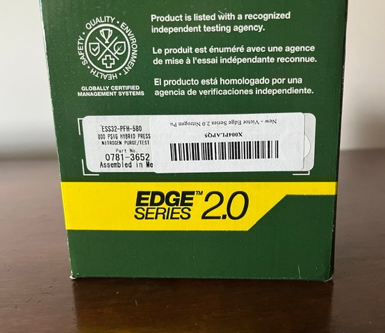 Victor Pressure Flow Hybrid Regulator CGA-580 tool-less connection ESS32-PFH-580