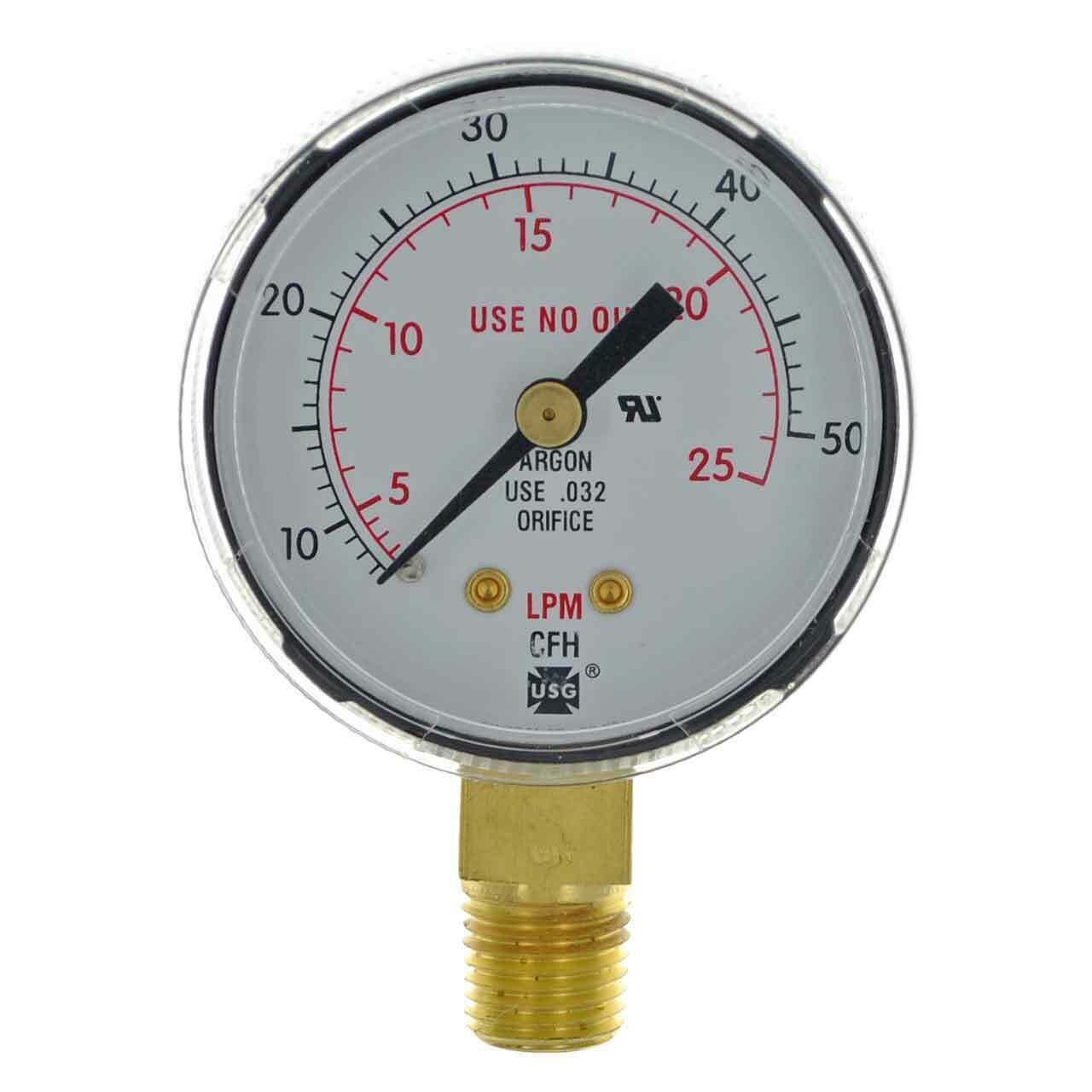 Miller Smith GA136-03 2″ 50 CFM / 25 LPM Replacement Gauge