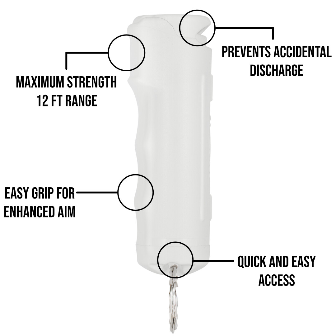 POLICE MAGNUM Keychain Pepper spray Self Defense- 1 Pack .50oz White Flip Top OC