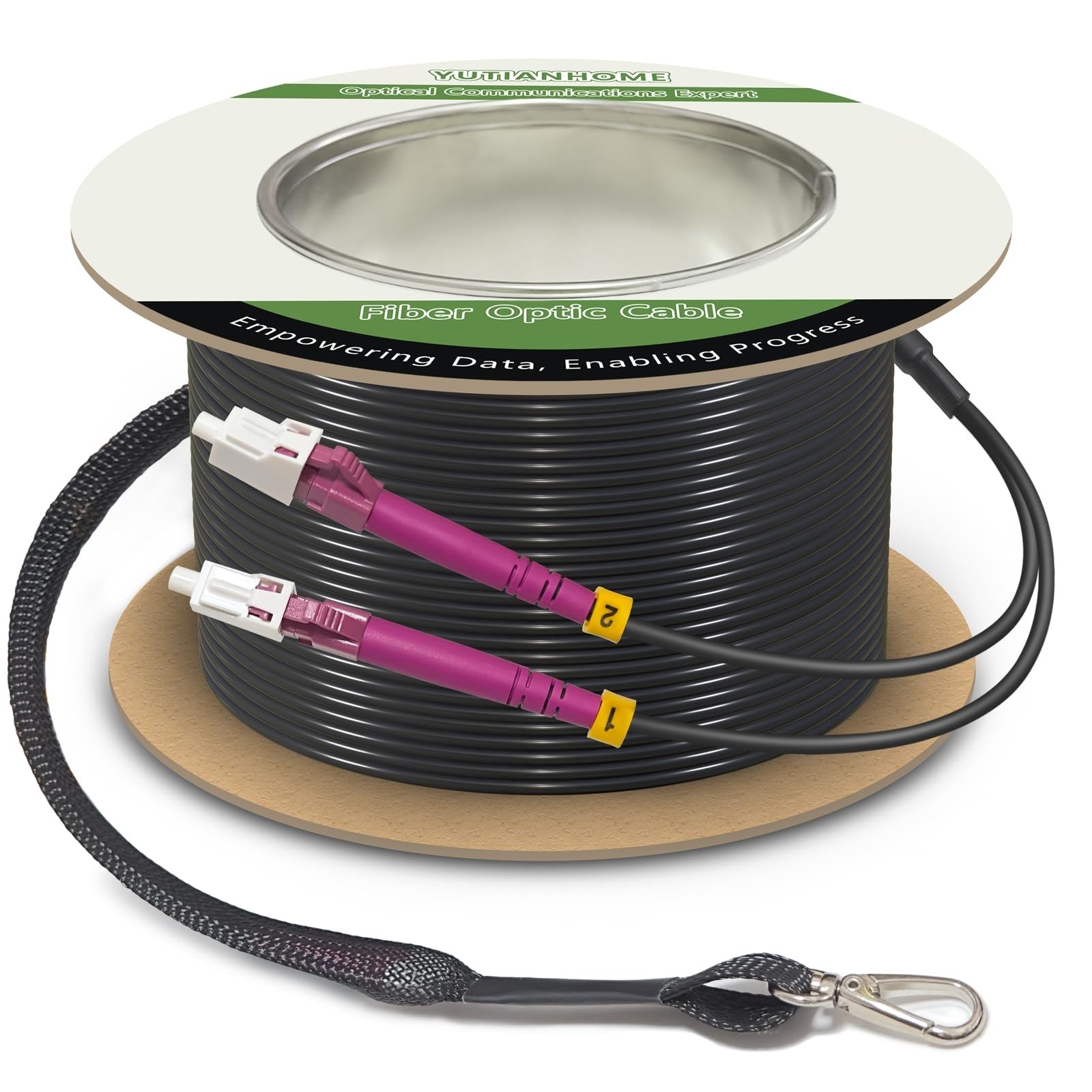 250 Feet (75 Meters) Armored OM4 LC to LC Fiber Patch Cables, 10gb/40gb/100gb…