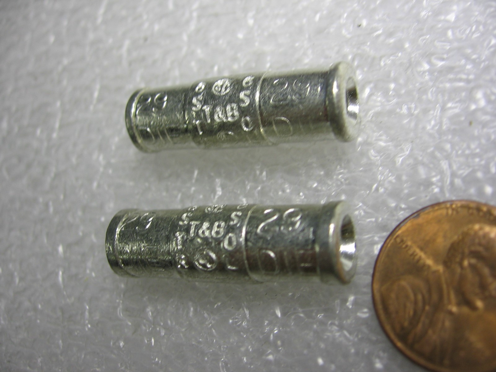 2) Thomas & Betts 251-30485-1093 Cast Copper Red. Butt Splice #8 STR – #6 SOL