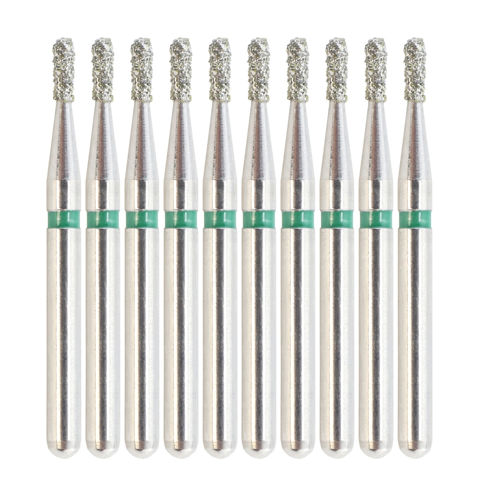 Multi-Use Dental Diamonds Burs Pear Bur FG 830/010C Coarse Grit Green High Speed