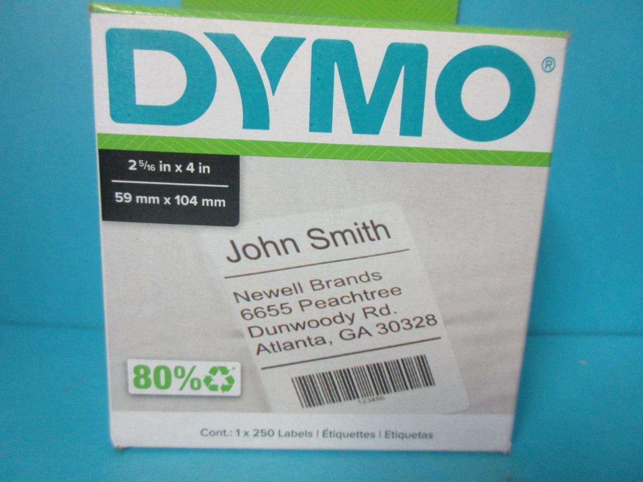 DYMO LabelWriter Shipping Labels 2 5/16 x 4 White 250 Labels/Roll 1763982
