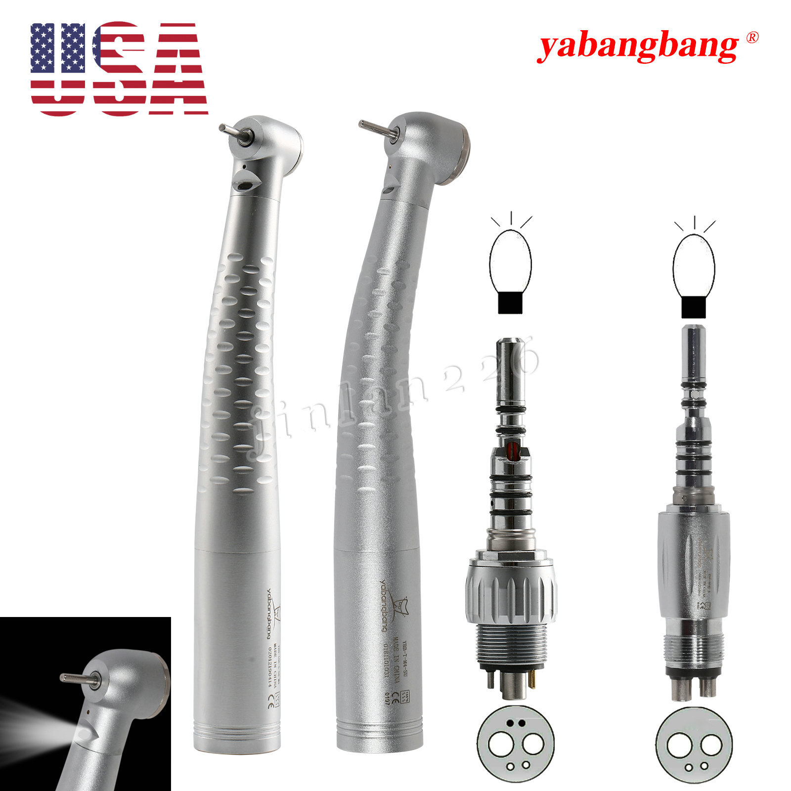 Dental High Speed Fiber Optic Handpiece For KaV MULTIflex Coupler 4Hole 6Pin