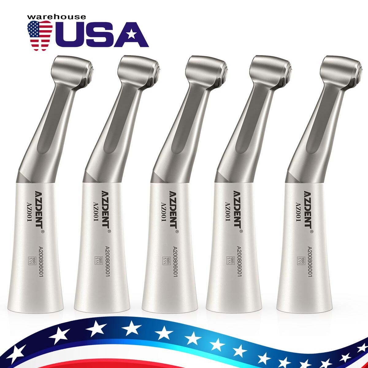 Dental Slow Low Speed Contra Angle Handpiece 1:1 E-Type Push Button CA 2.35mm