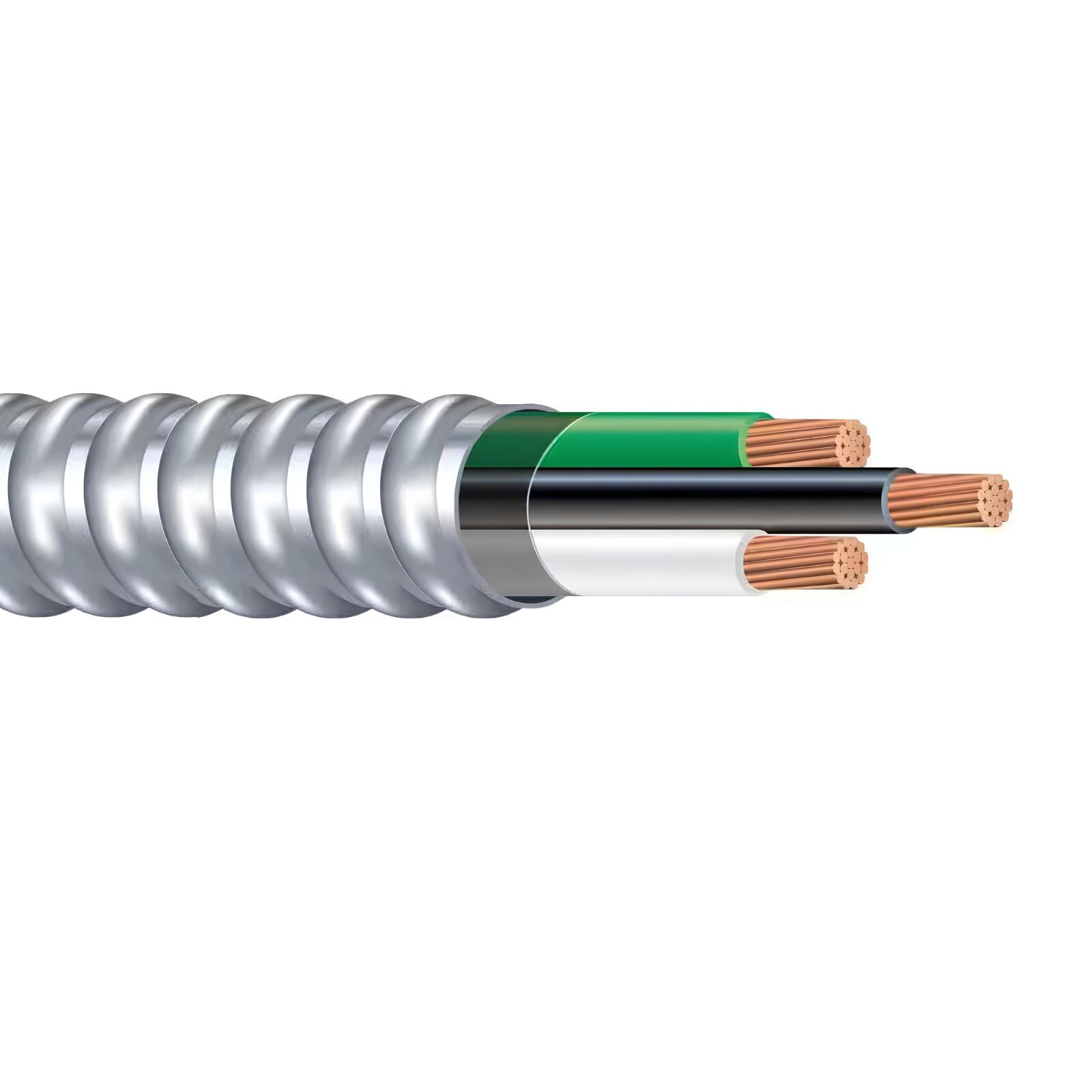 8/2 With Ground Type MC Copper Metal Clad Cable Aluminum Armor 600V