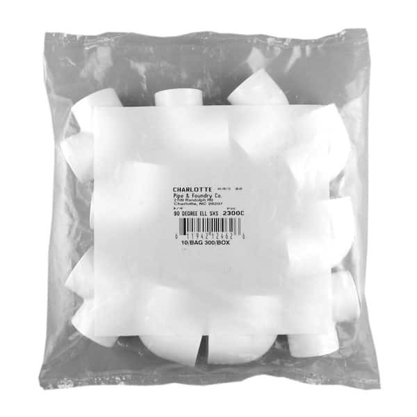 3/4 In. PVC Sch 40-Degree 90-Degree Elbow Fitting (20-Pack)