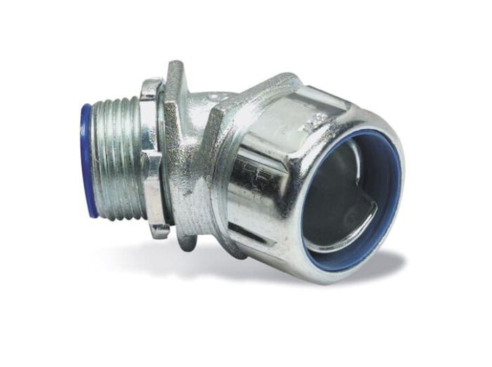 ABB T&B 5349 3″ Liquidtight 45° Connector Malleable Iron Insulated LFMC NEW