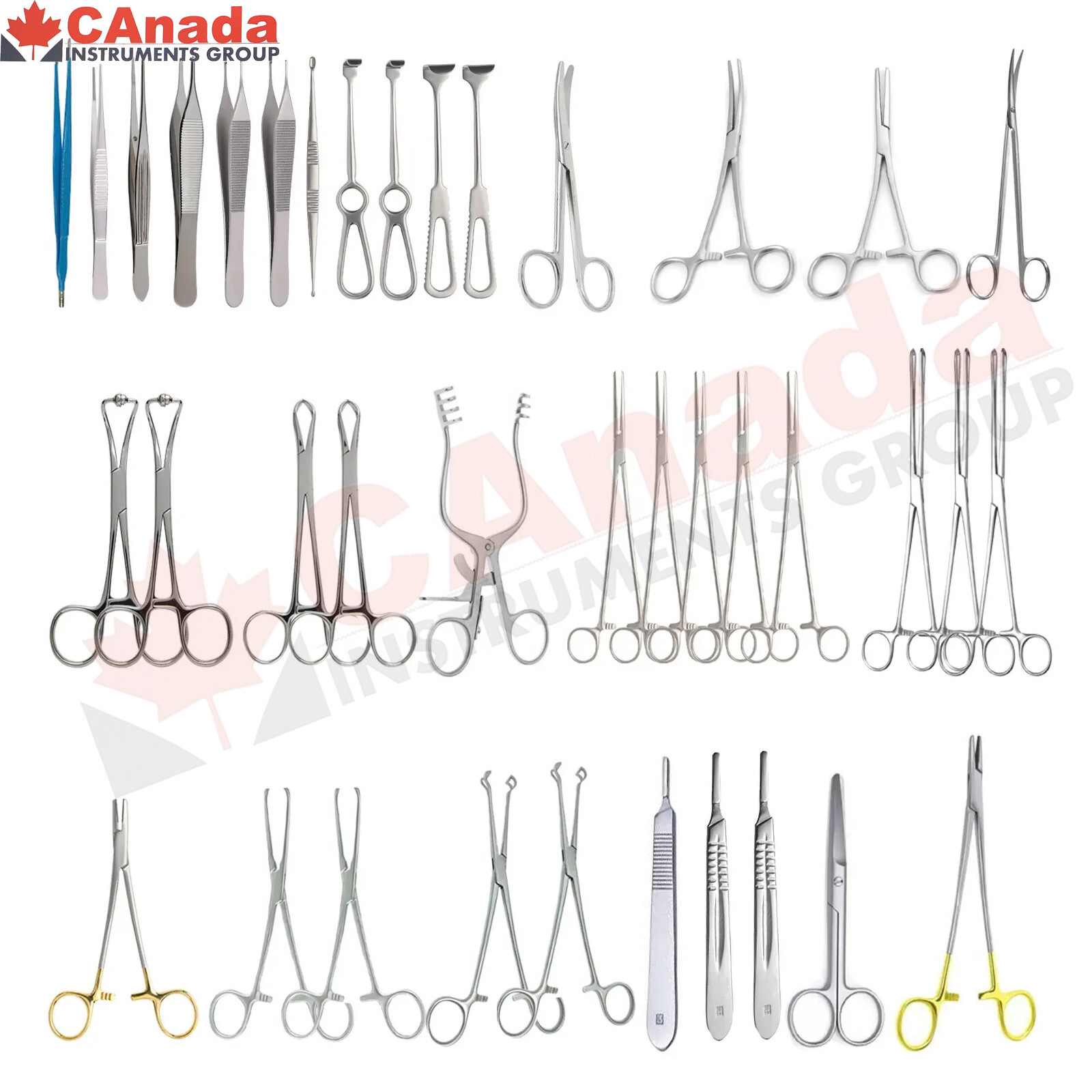 General Surgery instruments Set of 39Pcs includes Most Commonly Used Instruments