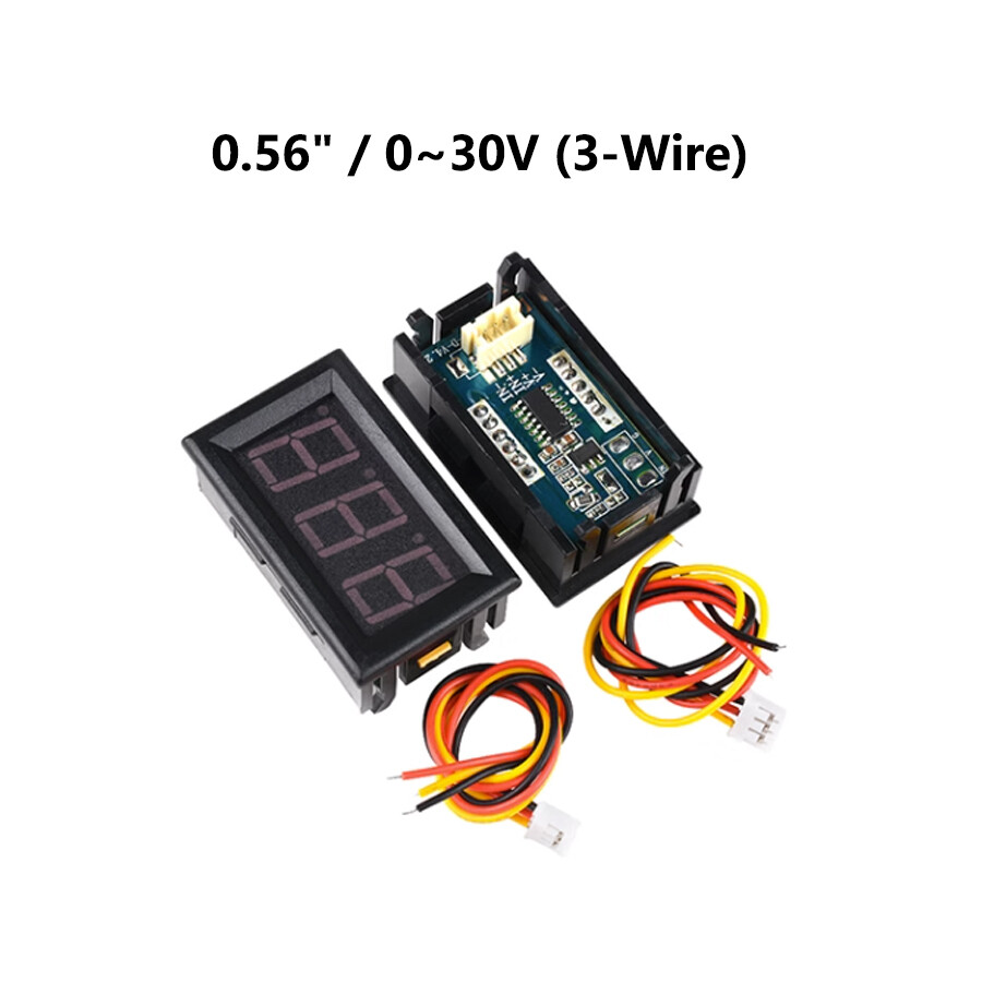 0.36″ 0.56» 2/3Wire DC 0-120V Voltmeter LED Panel 3-Digit Display Voltage Meter