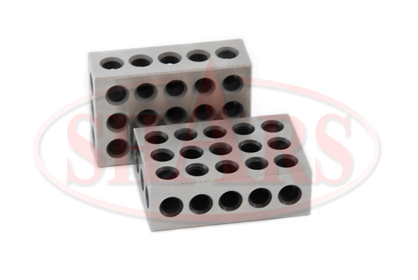 SHARS 2 MATCHED PAIRS 4 PCS PRECISION 123 1-2-3 BLOCKS BLOCK 23 HOLES .0002″ P]