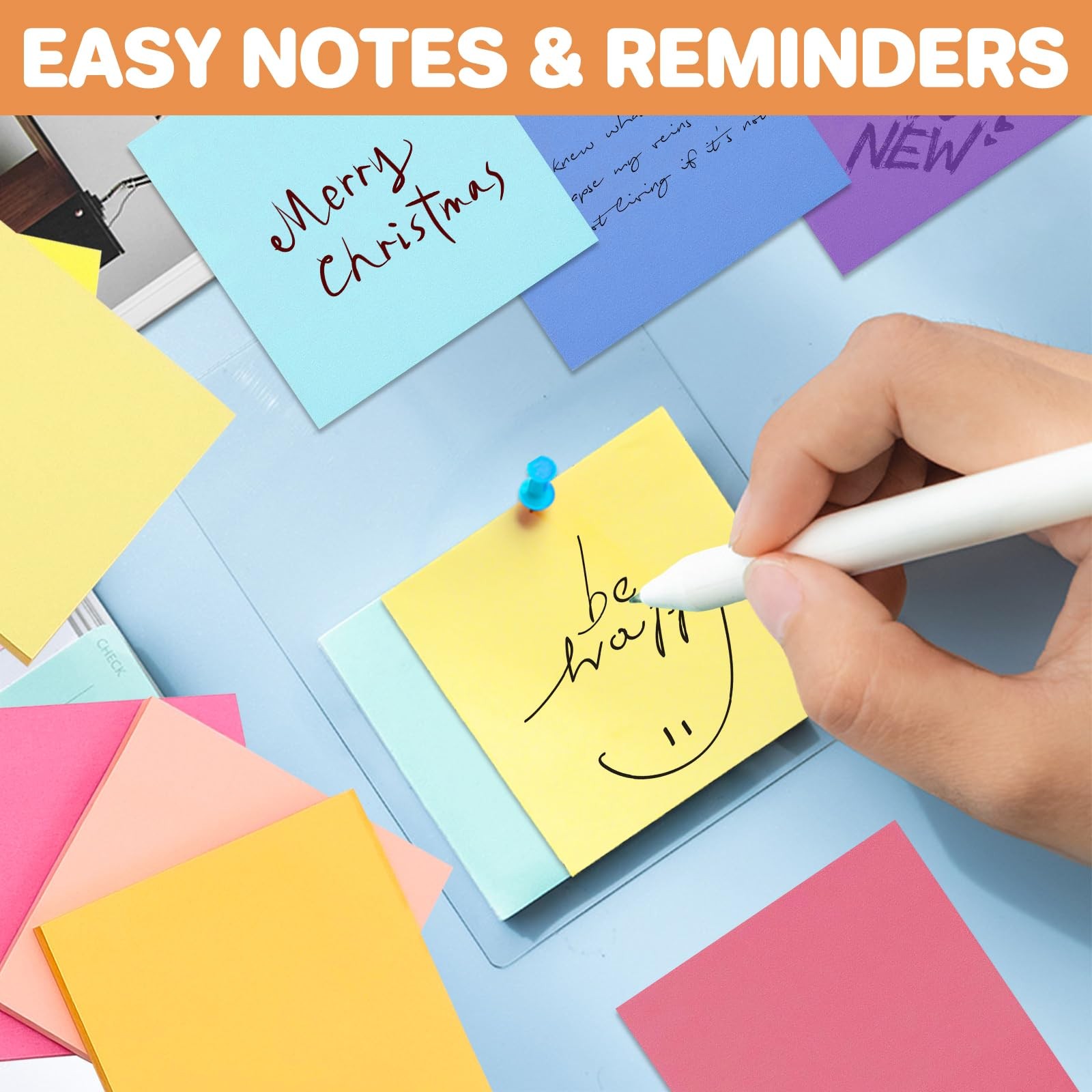Post It Notes Pop-up, Sticky Notes, 3×3 Inches, 9 Pads, Bright Colors Self-st