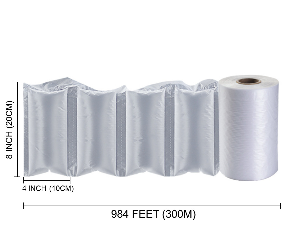 VIECAM Air Pillow Film Bubble Cusion Roll for Packaging 3000pc 984ft x 4″ x 8″