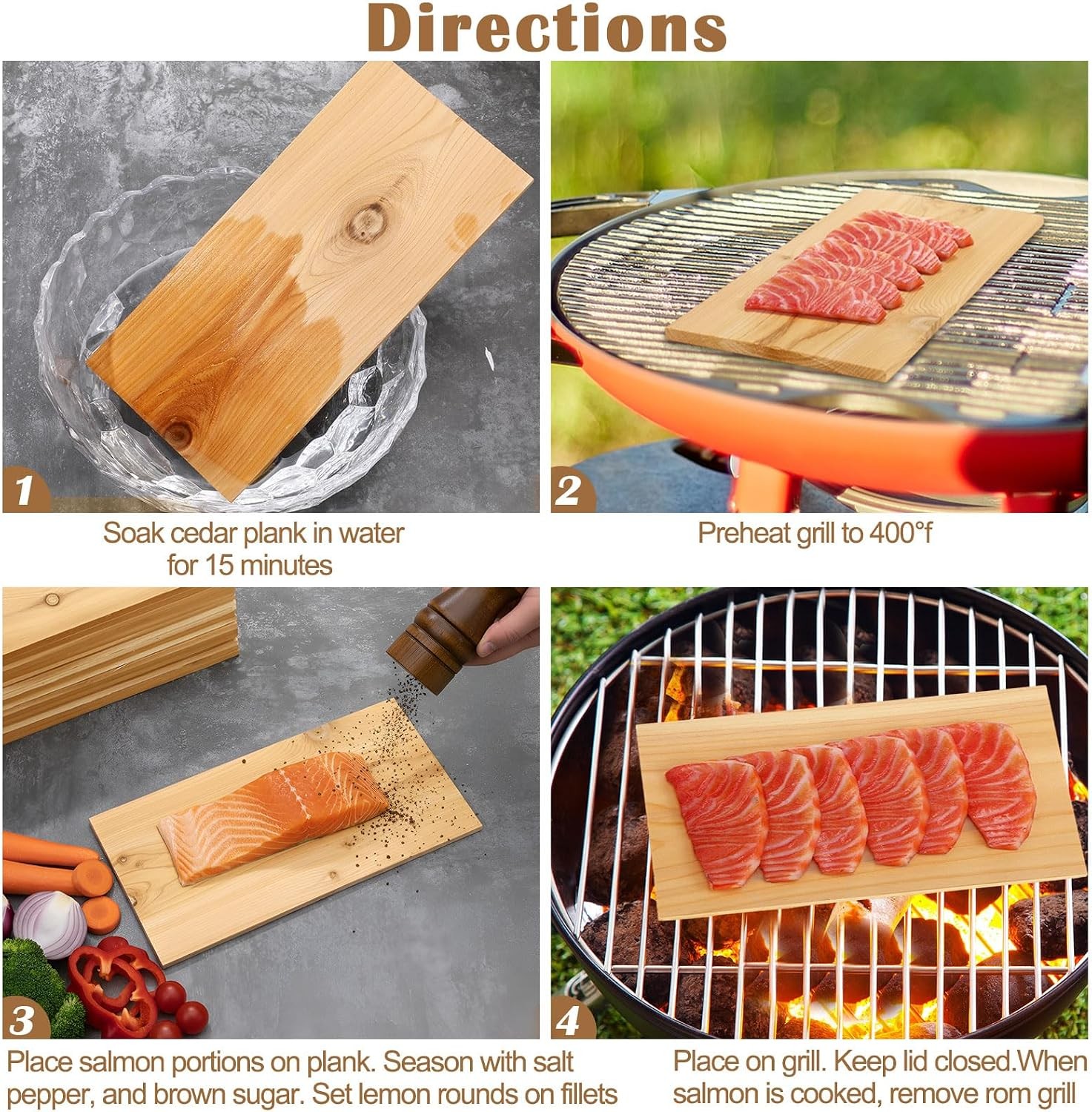 36 Pack Cedar Planks for Grilling Salmon Fish Meat, 6mm/0.24in Thick Natural W