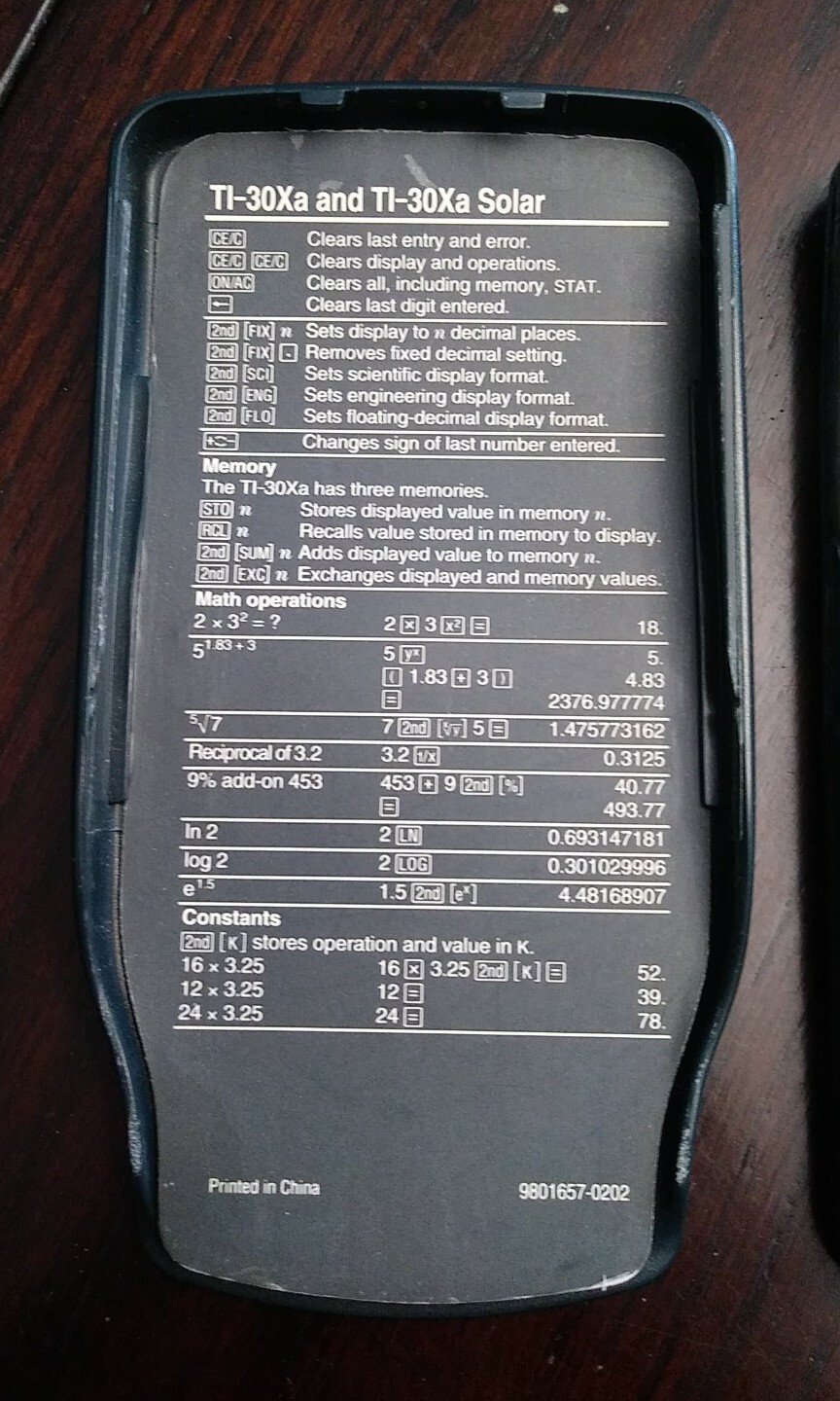 Texas Instruments TI-30Xa Solar Scientific Calculator USED Tested Fast Shipping
