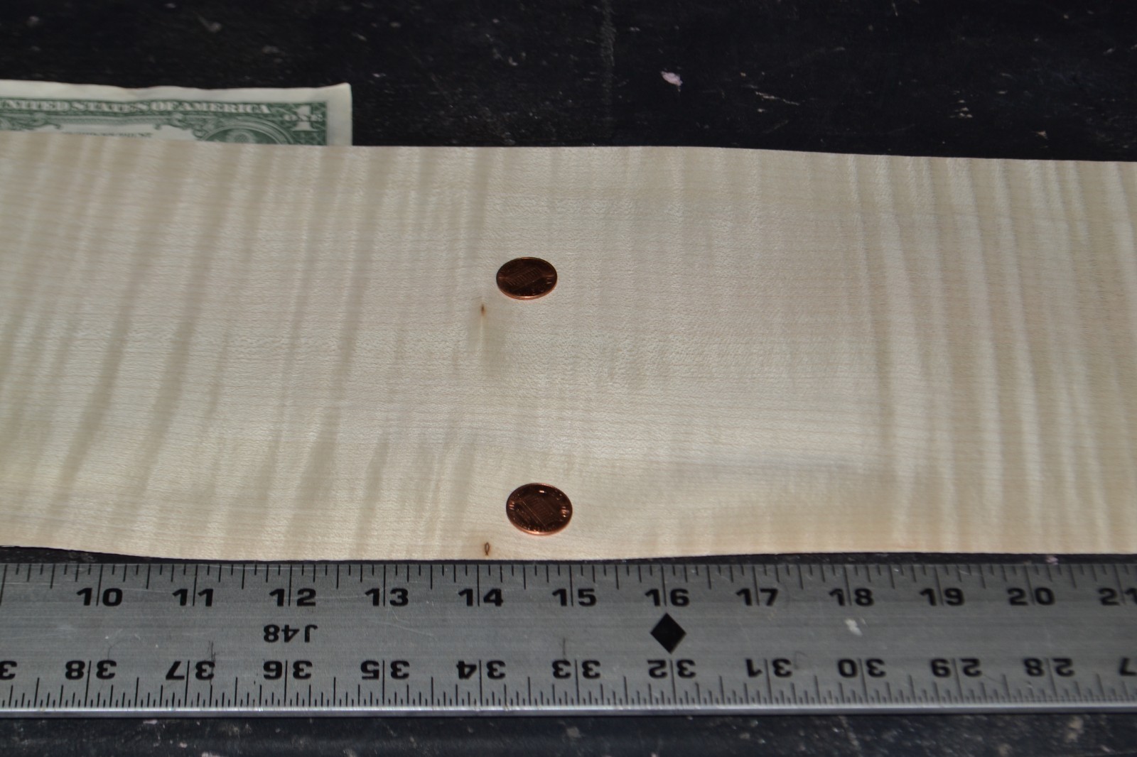 Tiger Maple Raw Wood Veneer Sheet 6.5 x 36 inches 1/42nd 35137-85