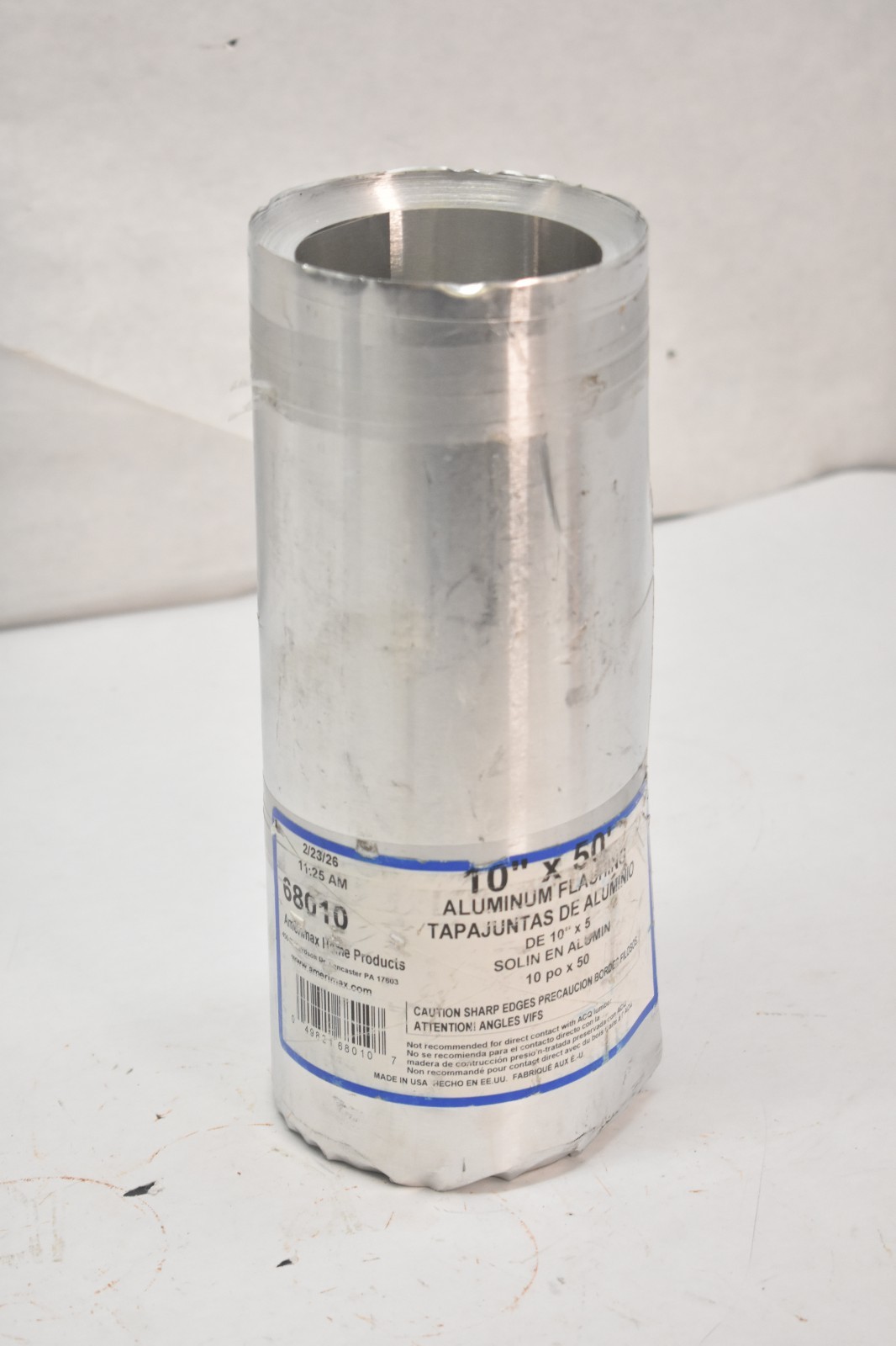 Amerimax Home Products 68010 Aluminum Flashing 10 Inch x 50 ft Mill FInish