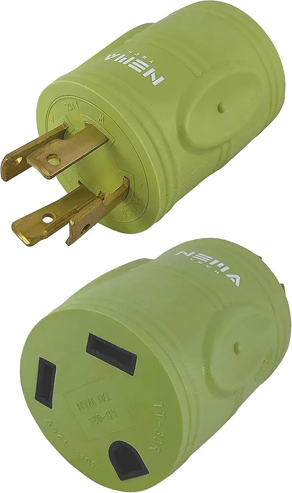 You get 2NEMA L14-30P to TT 30R 30 Amp RV Generator Adapter 4 Prong 30A L14-30P
