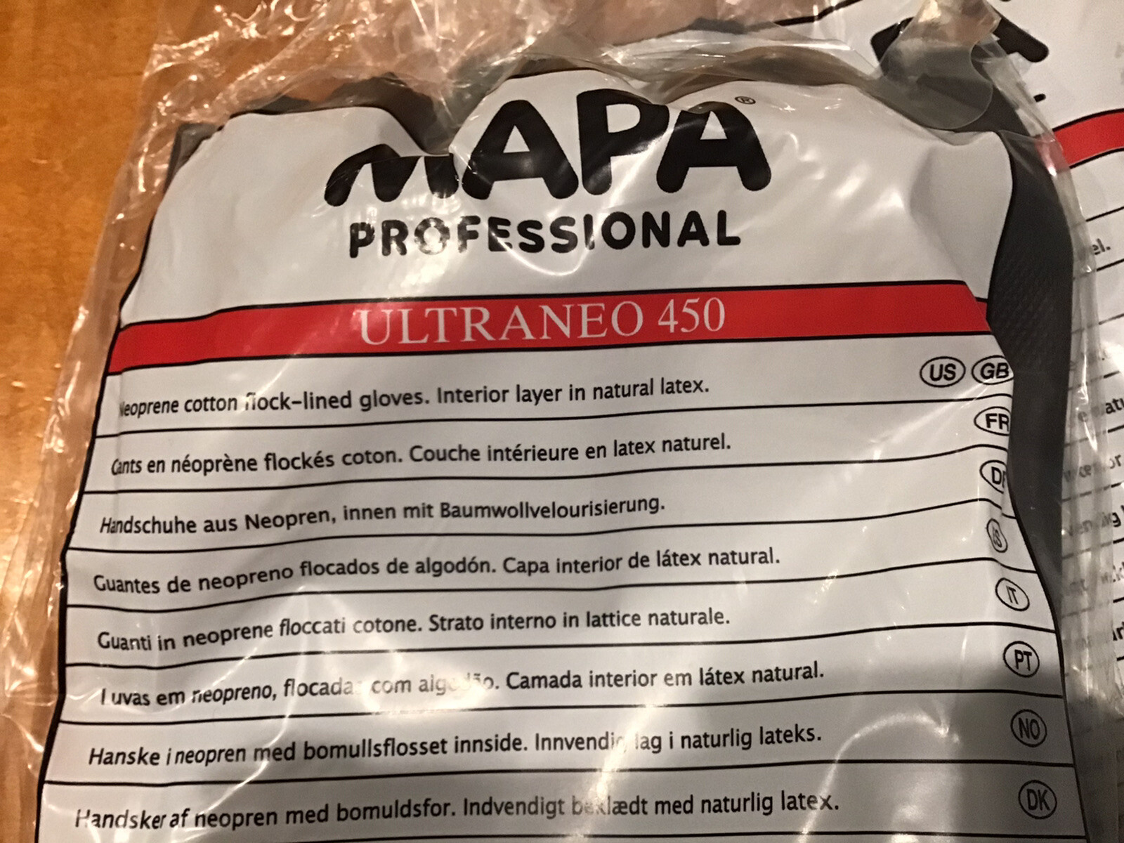 3 Pair Furniture Stripper Gloves MAPA NS-450 Neoprene 16″ Chemical Resistant Sz7