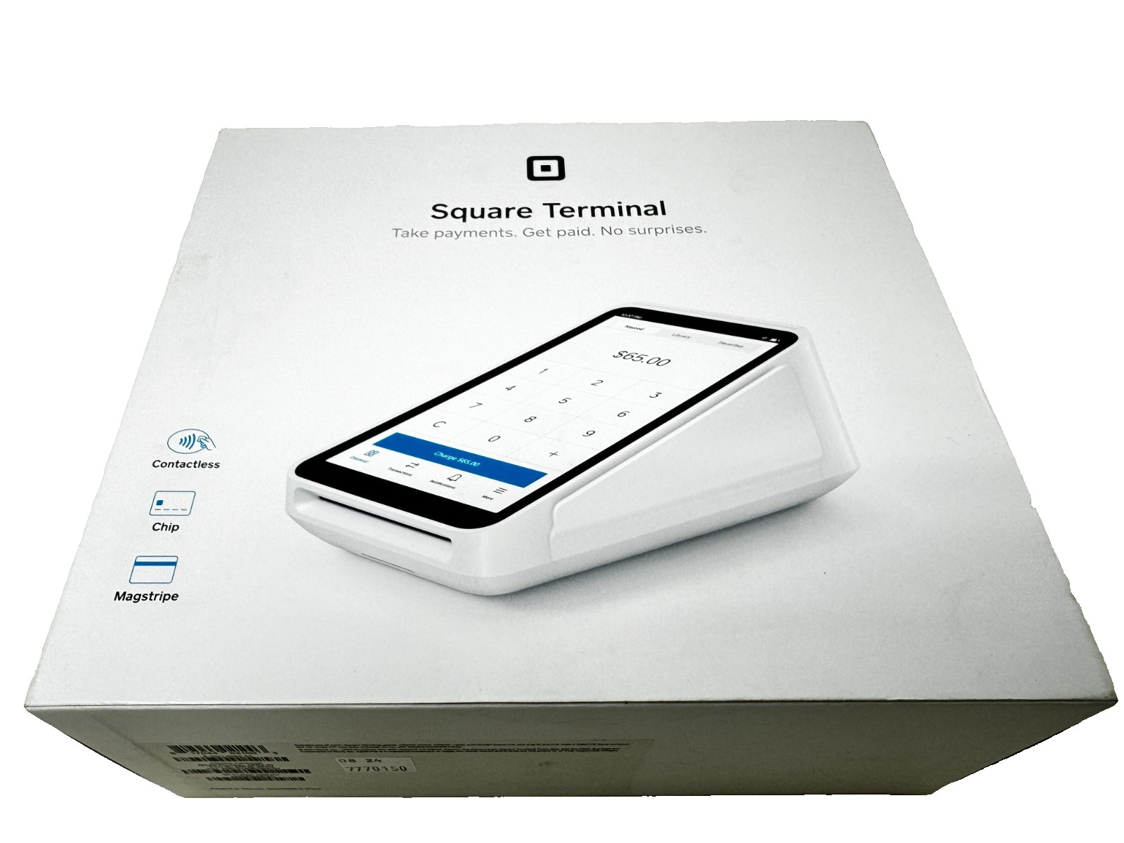 New Square Terminal Credit Card Machine Mobile POS Payment Processing White