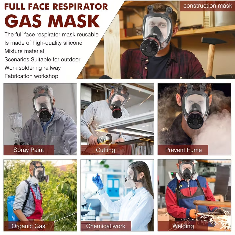 Full Face Gas Mask Respirator – Tear Gas Protection – Veteran Owned Seller Masks