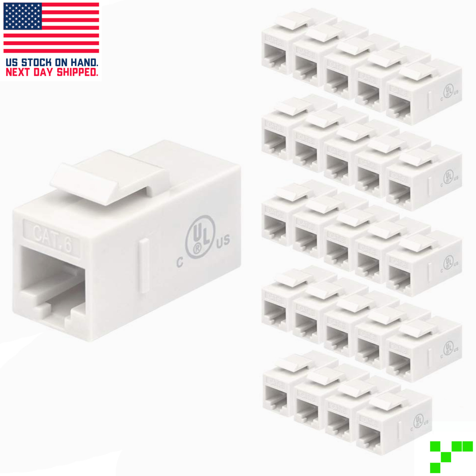 CAT6 Keystone Coupler 25 pc. Ethernet Coupler Female-Female RJ45 CAT5E CAT5 Jack