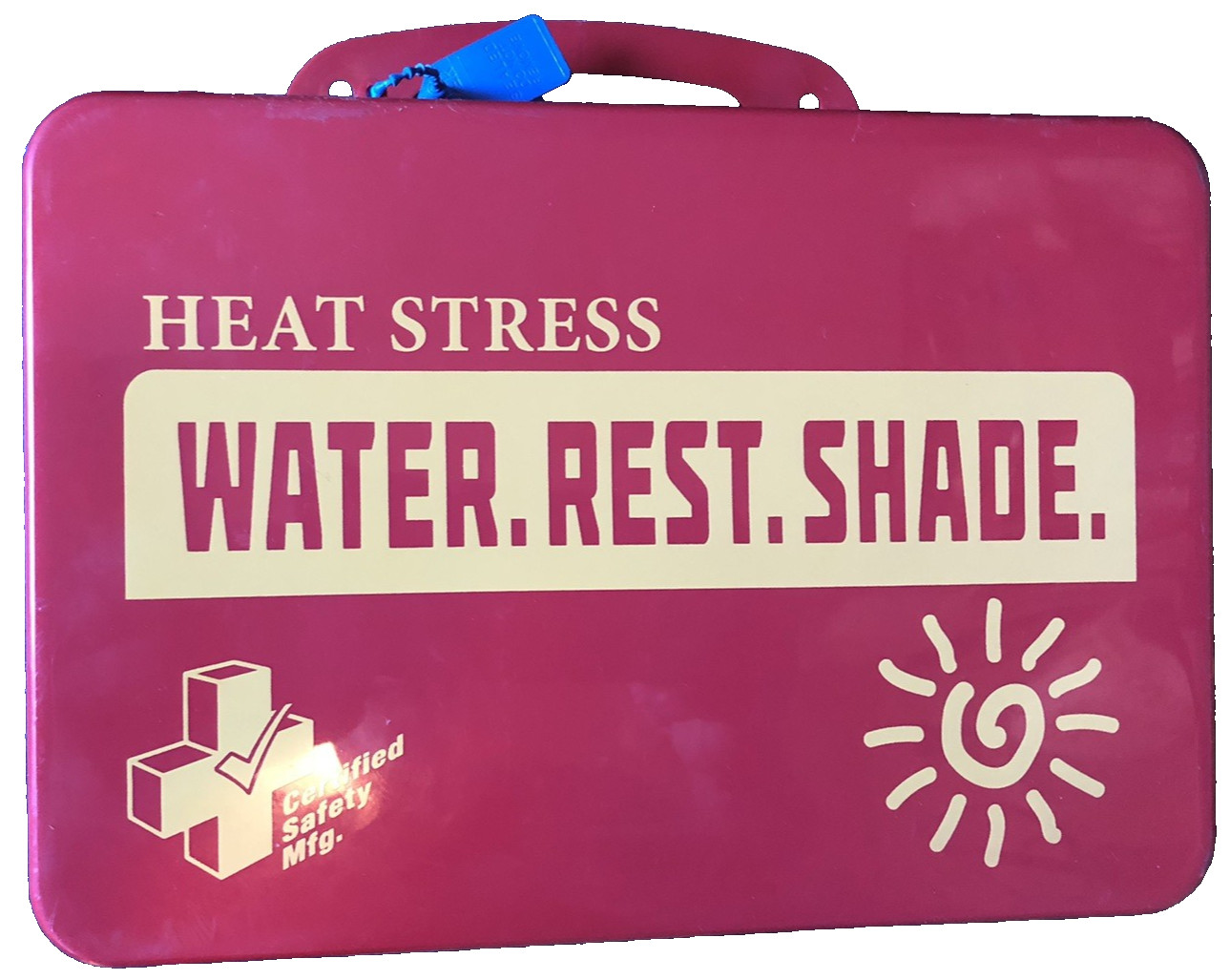 First Aid Heat Stress 10 x 7 x 3 Multi- Person Plastic Case Contractor Kit Red