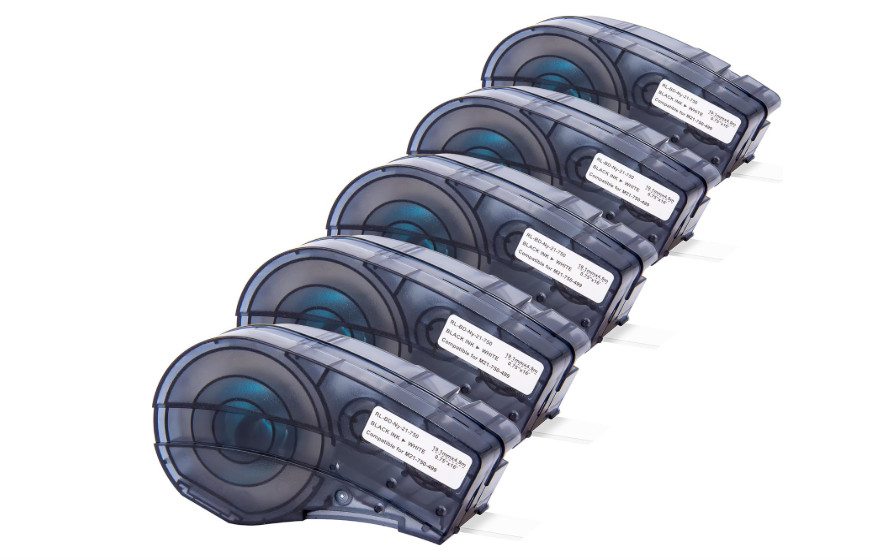 5PK Nylon Cloth Label Tape Compatible for M21-750-499 White 3/4” 19.1mm BMP2I