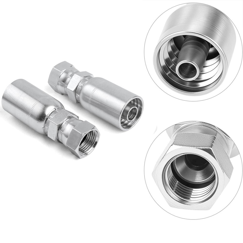 12 Pack 3/8″ Hydraulic Hose End Fittings: 3/8″ I.D. Hose x 3/8″ JIC 37° Female