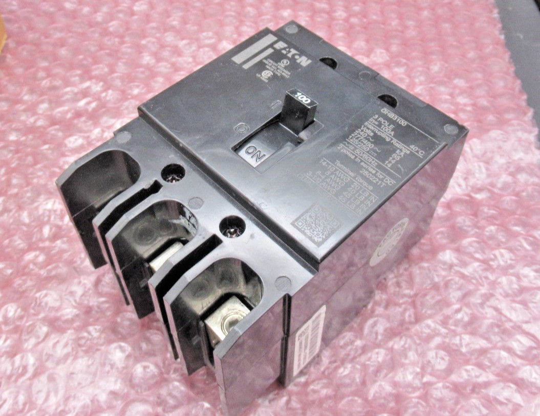 EATON GHB3100 Molded Case Circuit Breaker G Frame, 100A, 3P, 277/480VAC *NEW*
