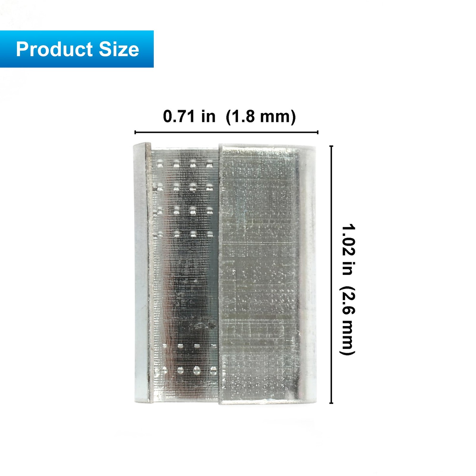 U.S. Solid 500pcs Open Serrated Metal Seals for 5/8 in Strapping