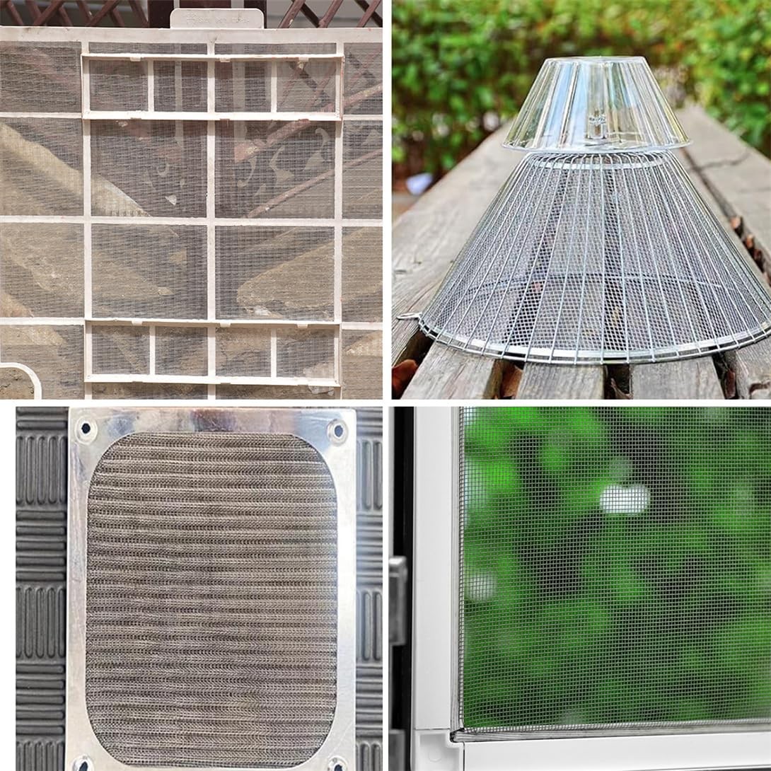 Wire Mesh 11.8 X 78.7 Inch Vent Mesh 10 Mesh 304 Stainless Steel Screen Rustp…