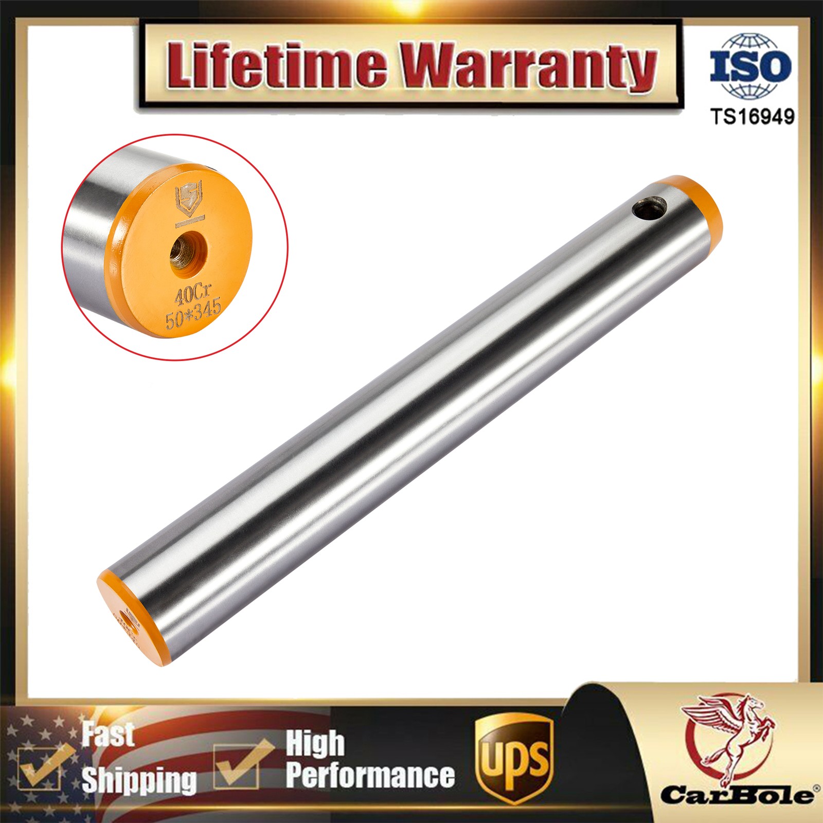 50mm x 345mm Excavator Bucket Pin for CAT Komatsu Hitachi Bucket Linkage Systems