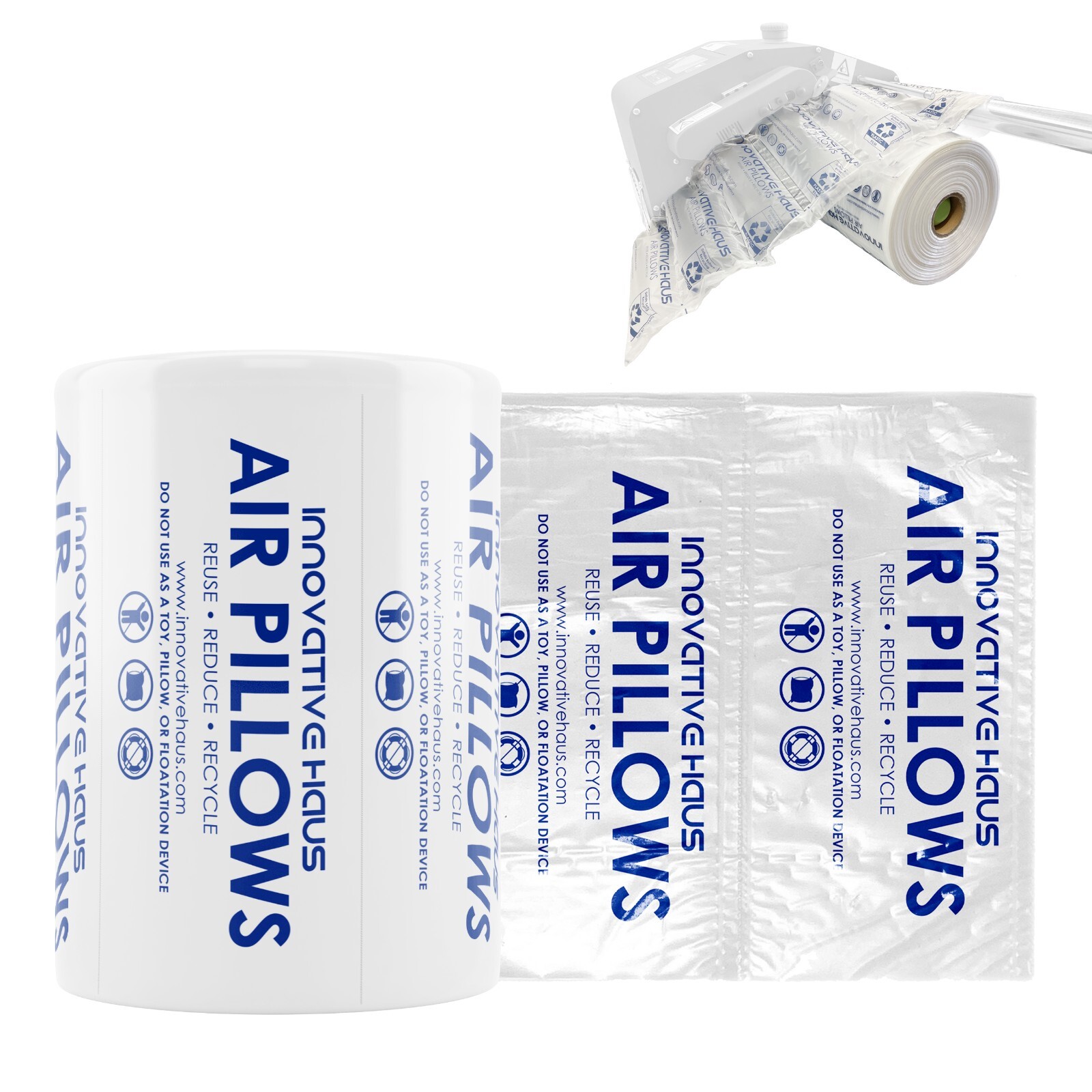 490 Feet 4″ x 8″ Air Pillow Film Roll Package Shipping Cushioning Packing