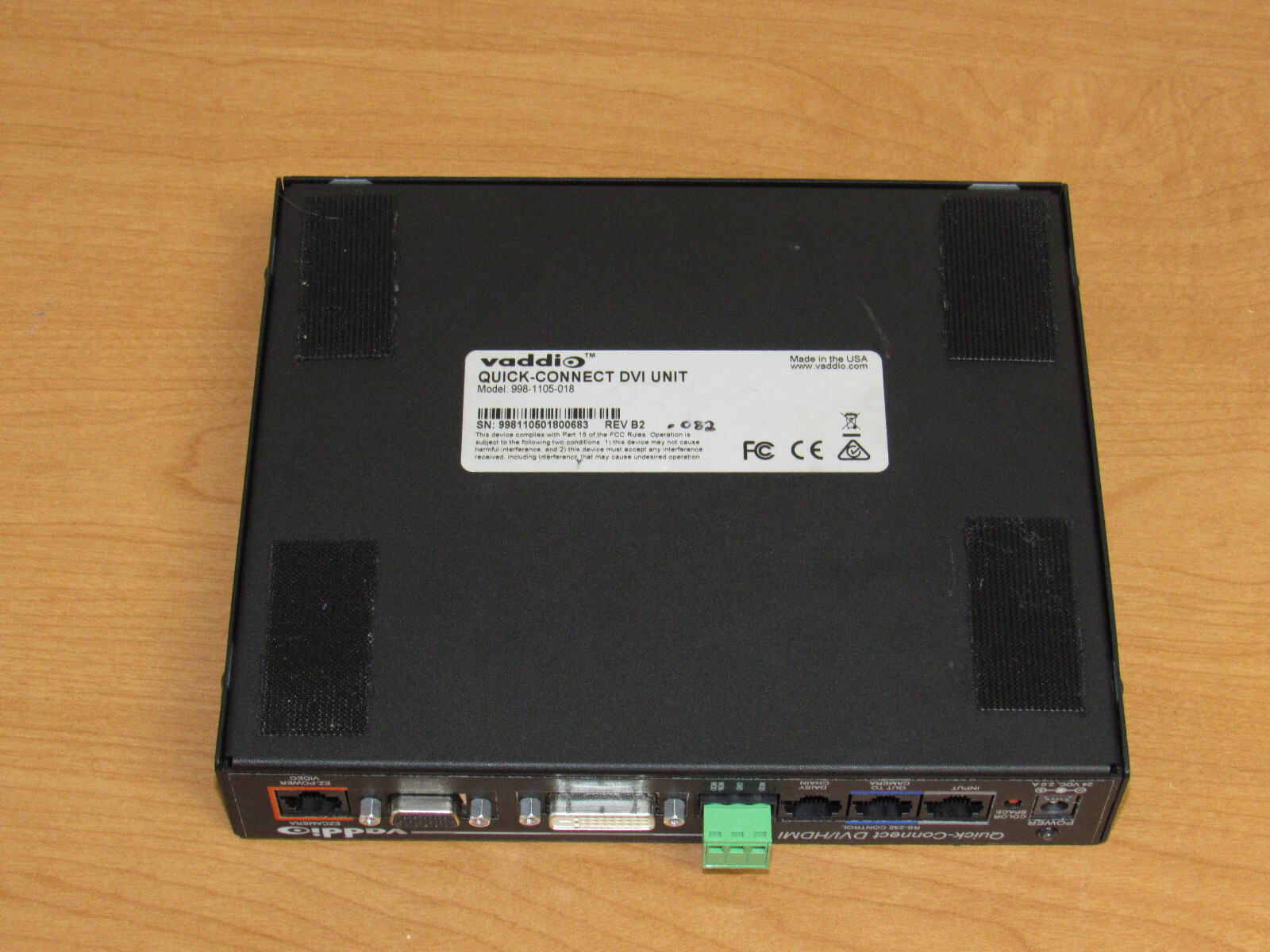 Vaddio Roboshot 30 HD PTZ Camera & Quick-Connect DVI Unit for Parts/Repair