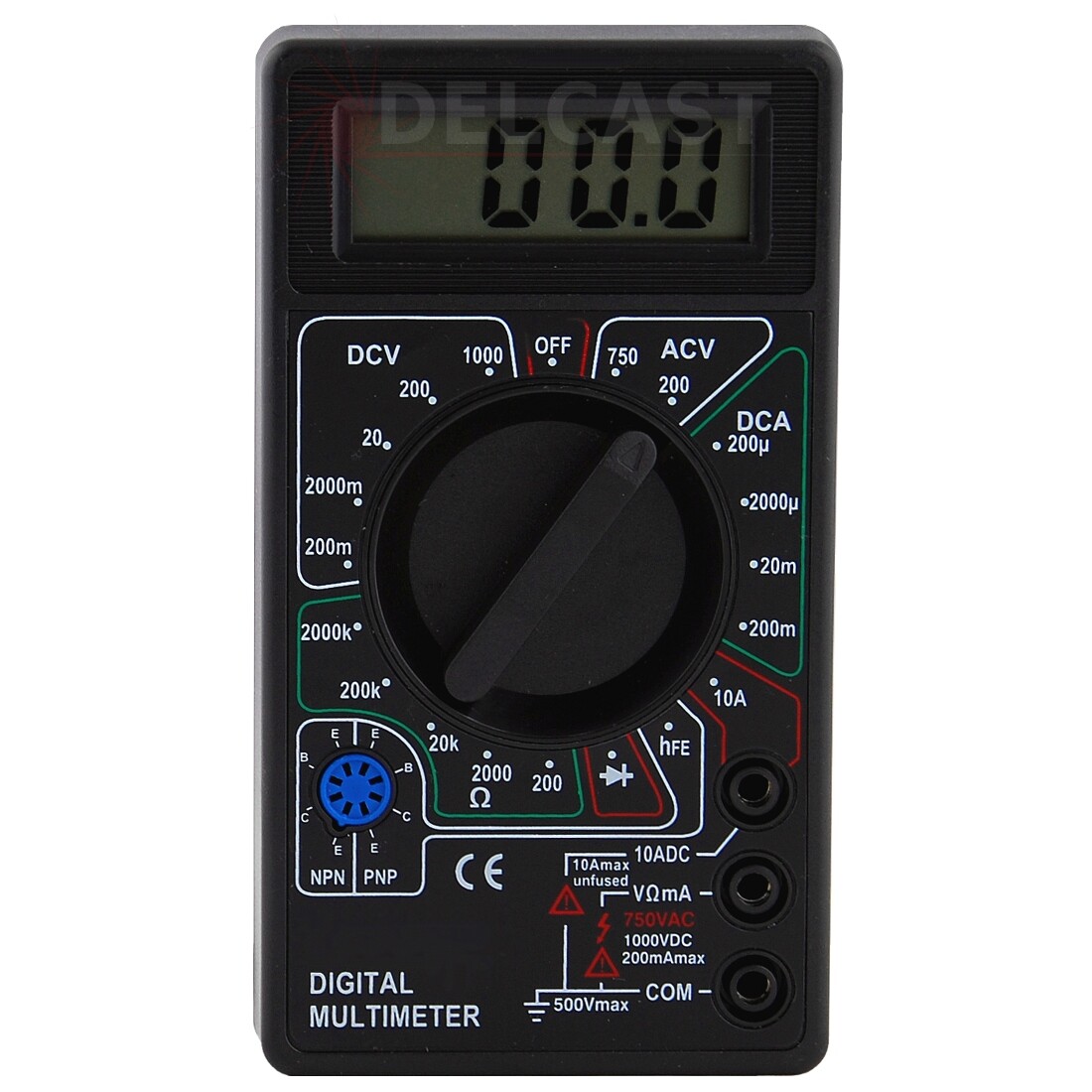 7 Fn Digital Multimeter AC DC Voltage Volt 10 Amp Current Resistance Ohm Meter