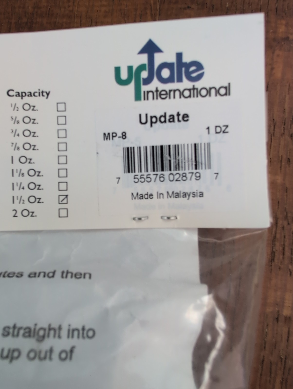 12 Per Bag – Update Int’l 1.5 OZ MP-8 Measured Pourers