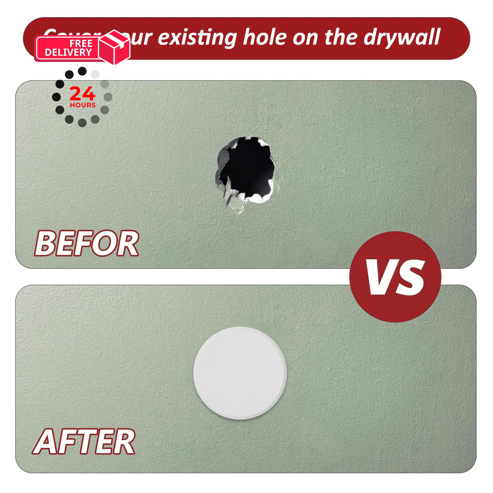 Wideskall® White Round Door Knob Wall Shield 3″ inch Standard Size,