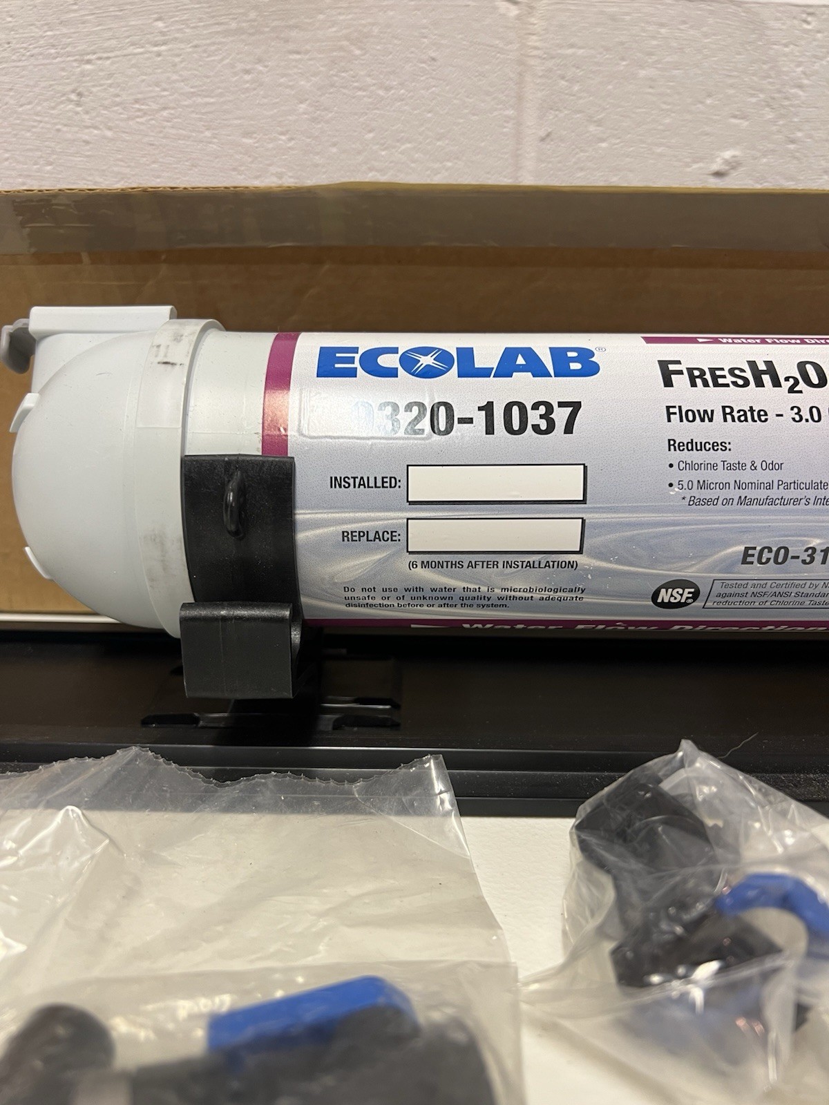 Brand New OEM Ecolab FreshHO Water Filter, model number 9320-1037 3.0 GPM