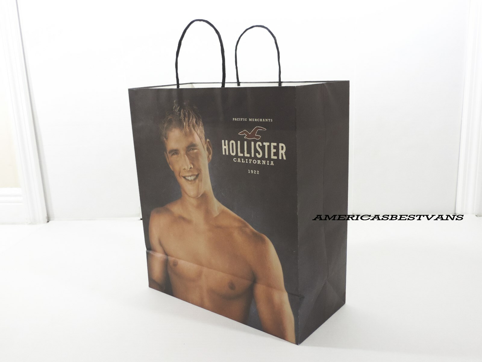 HOLLISTER LOT OF 6 LARGE PAPER BAG,PRE-OWNER, BY ABERCROMBIE COLLECTORS BAGS