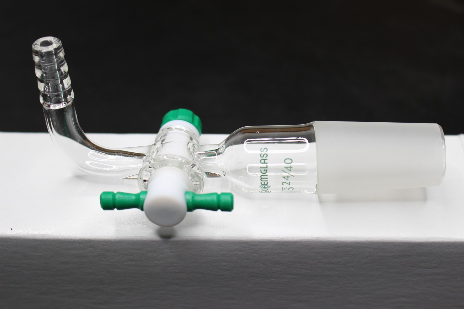 Flow Control Adapter PTFE Stopcock 90° Angle 24/40 Inner CG-1030-01 Chemglass.