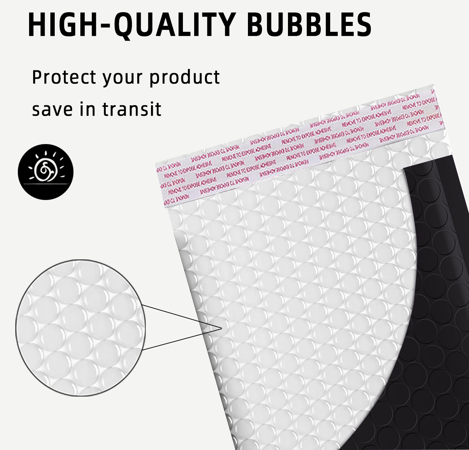 #000 4×8 (4×7) Poly Bubble Padded Envelopes Mailers Shipping Bags BLACK 100 PCS