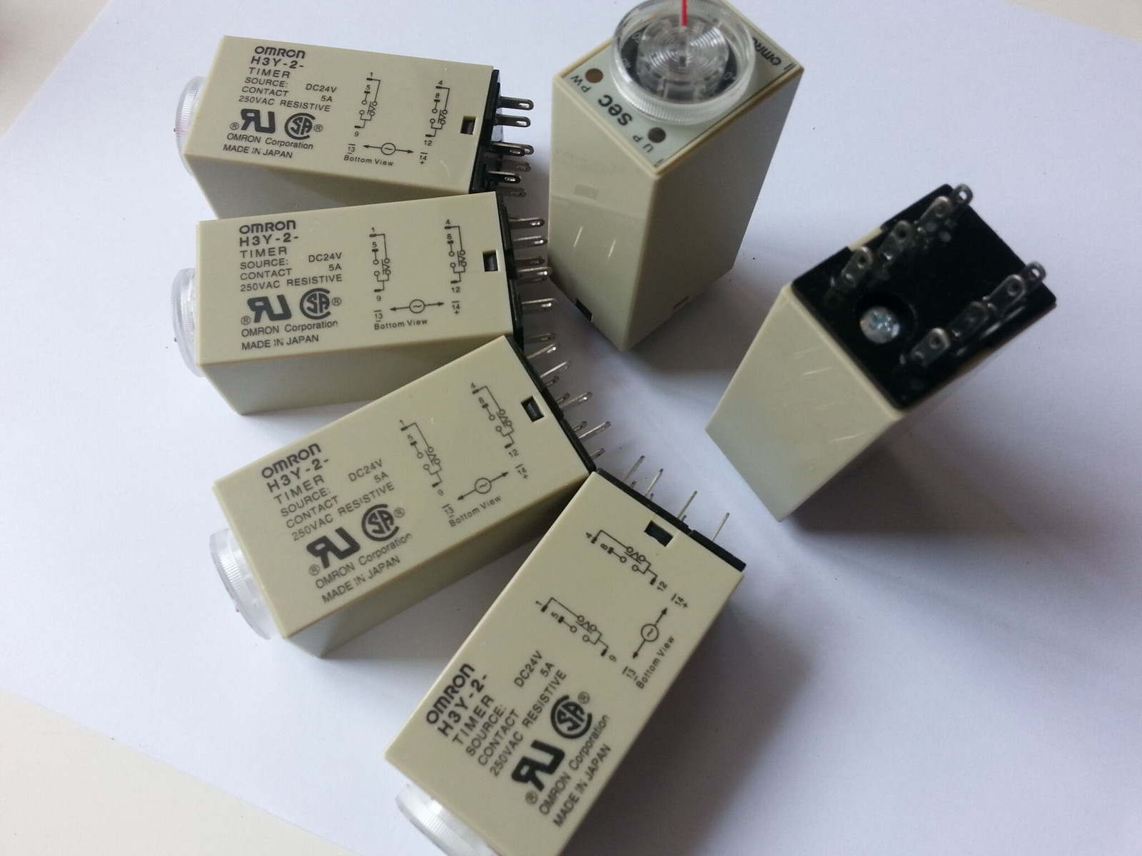 10pcs AC 220V ~ 240V Delay Timer Time Relay 0.2 ~5 MINUTE H3Y-2 DPDT 8Pins