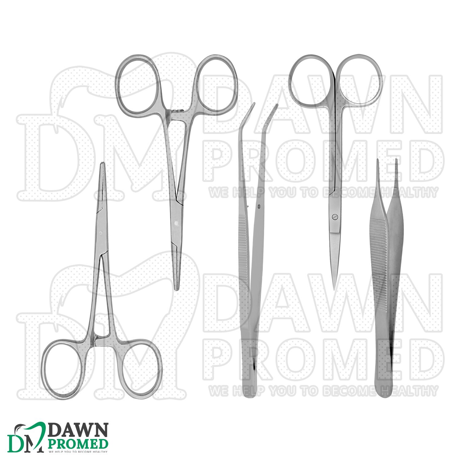 5 Pcs Veterinary Diagnostic & Surgical Students Kit Dental Basic Examination Set